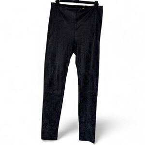 Lysse Women’s Dark Brown Faux Leather High Waisted Leggings Dressy Casual Sz-M